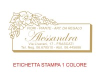 Etichette adesive per fioristi, fiorai e vivaisti grandi (mm 60x31) (cod.8G)